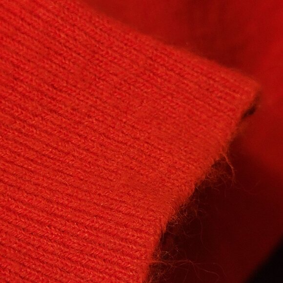 Vintage Red Cardigan Womens Large Pearl Buttons 60s 70s Retro Designers Original - Picture 6 of 8